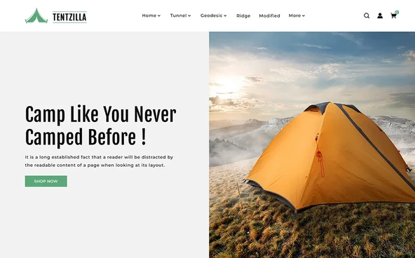 Tent Zilla - Tent Store OpenCard Teması - 2
