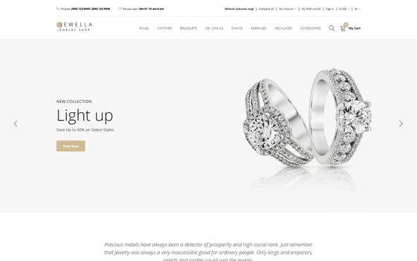 Jewella - Jewelry Store OpenCard Teması