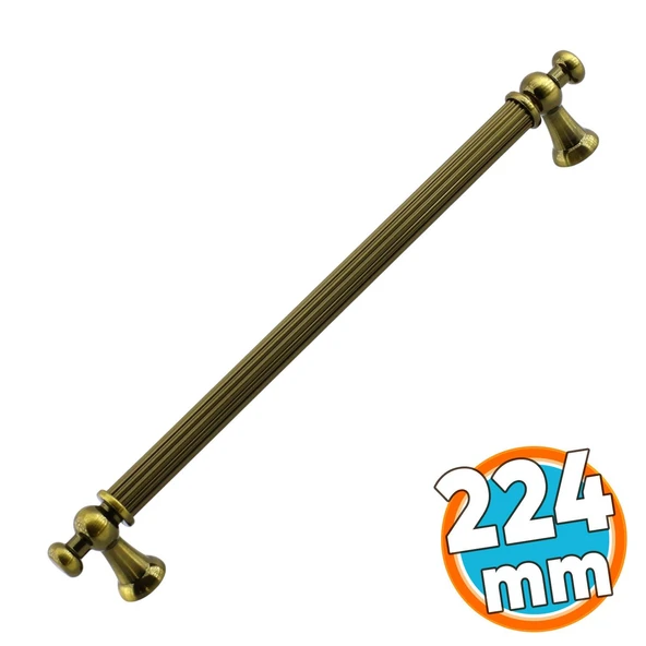 Mobilya Çekmece Mutfak Dolabı Dolap Kapak Kulpları Kulb Kulpu Antik Sarı Metal Kulp 224 mm ürün görseli