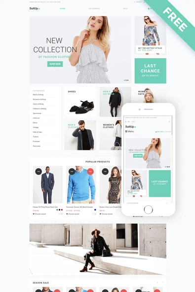 SuitUP - Fashion Store Shopify Teması