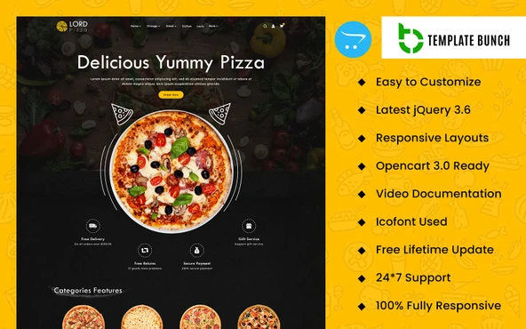 Lord - Pizza Store OpenCard Teması - 1