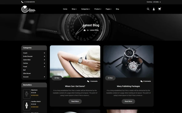 Timerwatch - Watch Store OpenCard Teması - 3