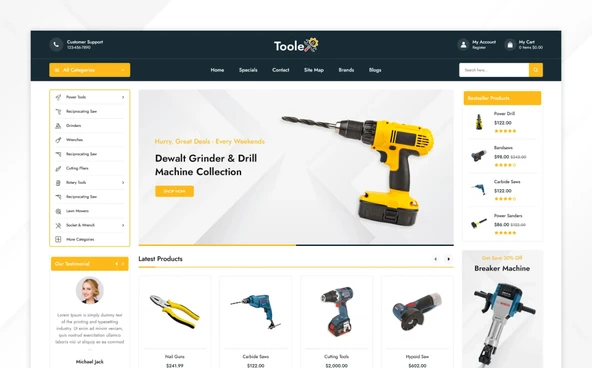 Toolex - Tool Store OpenCard Teması - 3