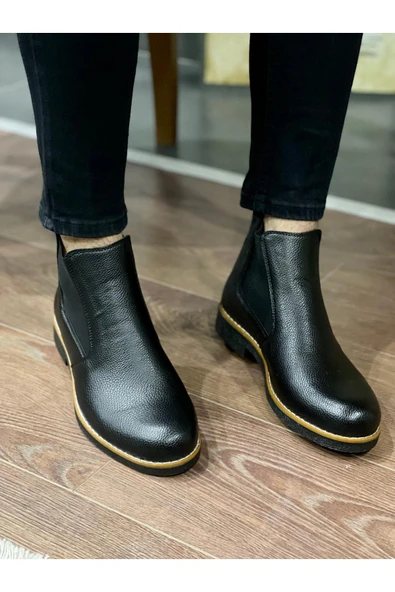 Muggo M201 Garantili Unisex Chelsea Bot  SİYAH 43