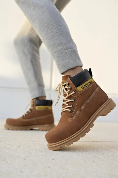 Muggo CATEX Garantili Kaymaz Taban Suya Soğuğa Dayanıklı Unisex Kışlık Bot  CAMEL 37 - 6