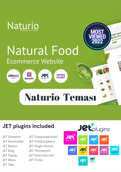 Naturio Food Store Teması