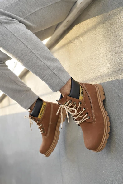Muggo CATEX Garantili Kaymaz Taban Suya Soğuğa Dayanıklı Unisex Kışlık Bot  CAMEL 37 - 5