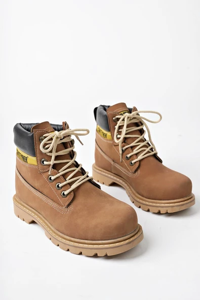 Muggo CATEX Garantili Kaymaz Taban Suya Soğuğa Dayanıklı Unisex Kışlık Bot  CAMEL 37 - 9