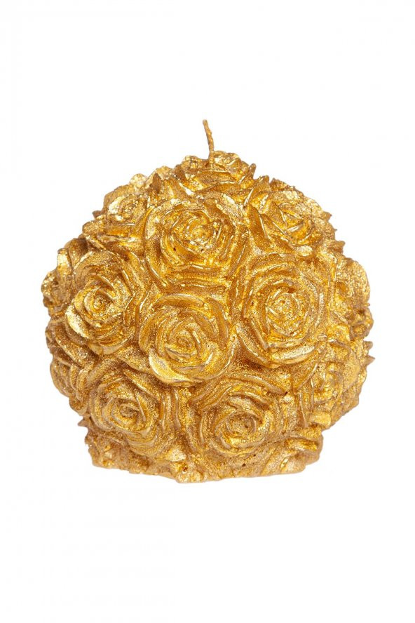 Mart Home Shinny Gold Çiçek Mum