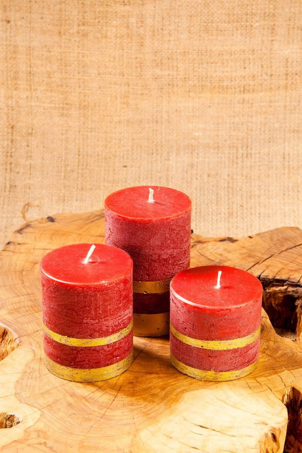 Bordo-Gold 3lü Mum Seti