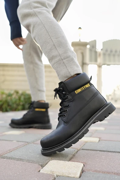 Muggo CATEX Garantili Kaymaz Taban Suya Soğuğa Dayanıklı Unisex Kışlık Bot  SİYAH 39 - 11