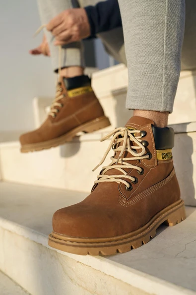 Muggo CATEX Garantili Kaymaz Taban Suya Soğuğa Dayanıklı Unisex Kışlık Bot  CAMEL 37 - 7