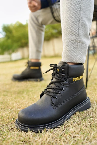 Muggo CATEX Garantili Kaymaz Taban Suya Soğuğa Dayanıklı Unisex Kışlık Bot  SİYAH 43