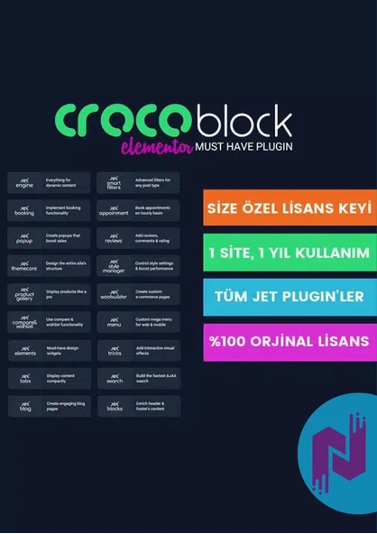 Crocoblock Pro Wordpress Eklentisi + Orijinal Lisansı ürün görseli 1