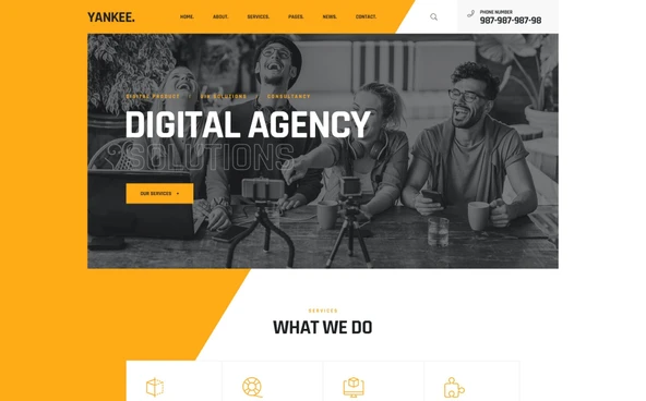 Yankee Elementor Wordpress Teması - 4