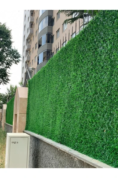 bauprofis , Telli Çimçit , Çimli Çit Teli, Dekoratif Çit, Bahçe Çiti, Yeşil Çimşit, - 75 Cm.* 1 Mt. 100 cm x 75 cm - 3