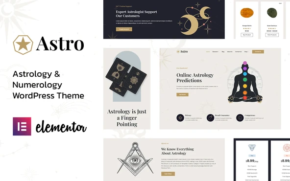 Astro - Horoscope and Astrology Wordpress Teması - 1