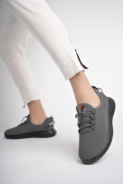 Muggo YUKON Unisex Ortopedik Günlük Garantili Yürüyüş Koşu Sneaker Spor Ayakkabı  FÜME 45 - 2