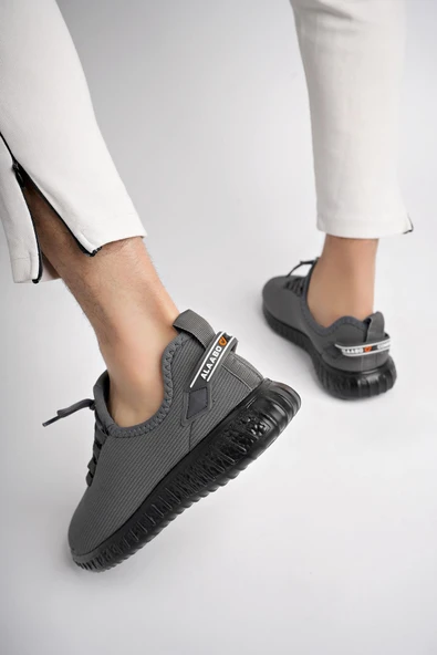 Muggo YUKON Unisex Ortopedik Günlük Garantili Yürüyüş Koşu Sneaker Spor Ayakkabı  FÜME 42 - 5