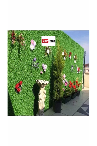 bauprofis , Telli Çimçit , Çimli Çit Teli, Dekoratif Çit, Bahçe Çiti, Yeşil Çimşit, - 75 Cm.* 1 Mt. 100 cm x 75 cm