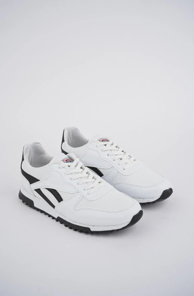 Muggo MGPARKER Unisex Günlük Garantili Yürüyüş Koşu Sneaker Spor Ayakkabı  SİYAH- BEYAZ 38 - 4