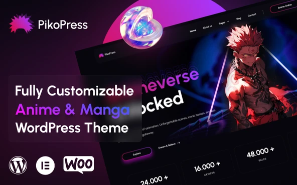 PikoPress - Anime and Manga Wordpress Teması