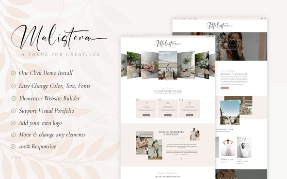 Malistena - Blog & Photographer Wordpress Teması