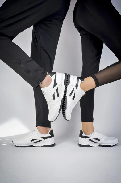 Muggo MGPARKER Unisex Günlük Garantili Yürüyüş Koşu Sneaker Spor Ayakkabı  SİYAH- BEYAZ 38