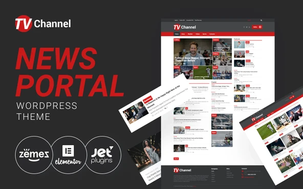 TVChannel - News Portal Wordpress Teması