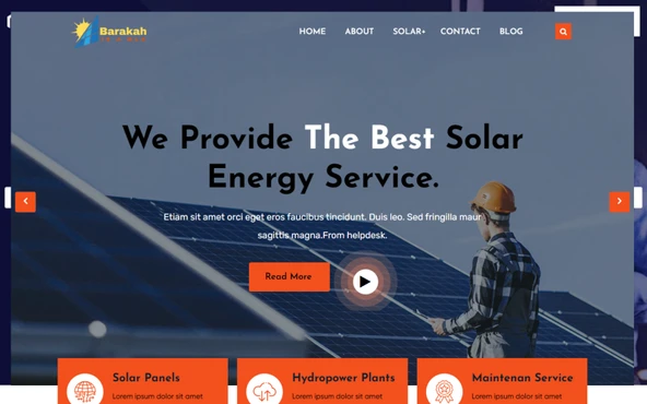 Baraka - Ecology & Solar Energy Wordpress Teması