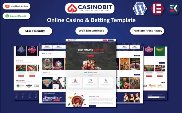 Casino Bit - Online Casino & Betting Wordpress Teması