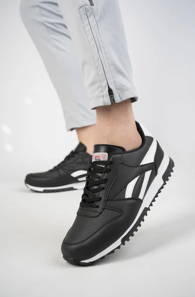 Muggo MGPARKER Unisex Günlük Garantili Yürüyüş Koşu Sneaker Spor Ayakkabı  SİYAH 40
