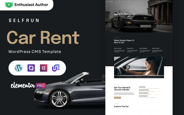 Selfrun - Car Rent Wordpress Teması - 1