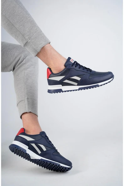 Muggo  BLAKE Unisex Ortopedik Günlük Garantili Yürüyüş Koşu Sneaker Spor Ayakkabı  LACİVERT 36