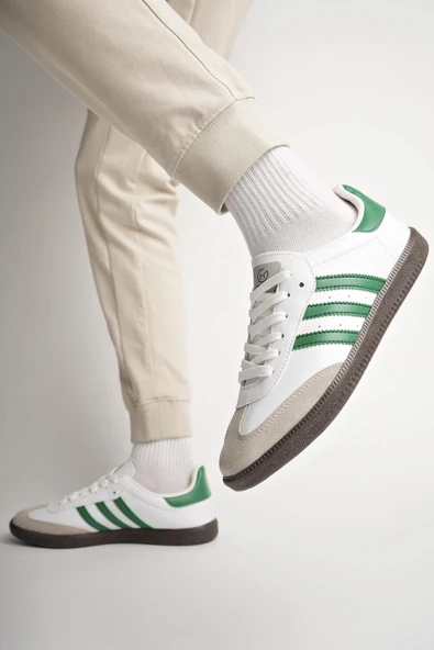 Muggo JABBAR Unisex Ortopedik Günlük Garantili Bağcıklı Yürüyüş Koşu Sneaker Spor Ayakkabı  YEŞİL 36 - 8