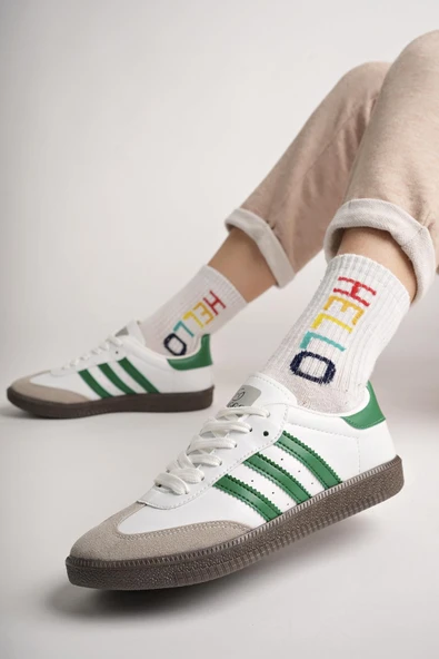 Muggo JABBAR Unisex Ortopedik Günlük Garantili Bağcıklı Yürüyüş Koşu Sneaker Spor Ayakkabı  YEŞİL 36 - 7
