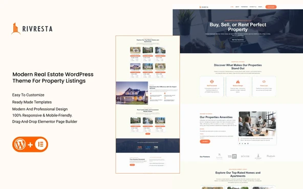 Rivresta - Modern Real Estate WordPress Teması
