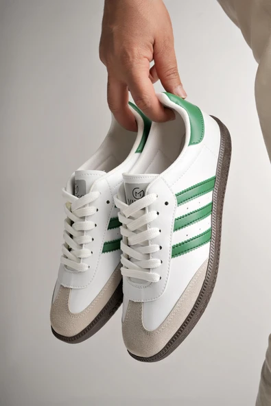 Muggo JABBAR Unisex Ortopedik Günlük Garantili Bağcıklı Yürüyüş Koşu Sneaker Spor Ayakkabı  YEŞİL 36 - 4