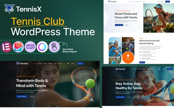 TennisX - Tennis and Sports Club WordPress WordPress Teması