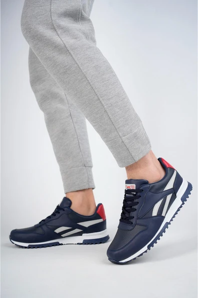 Muggo  BLAKE Unisex Ortopedik Günlük Garantili Yürüyüş Koşu Sneaker Spor Ayakkabı  LACİVERT 38 - 2