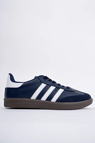 Muggo JABBAR Unisex Ortopedik Günlük Garantili Bağcıklı Yürüyüş Koşu Sneaker Spor Ayakkabı  LACİVERT 43 - 7