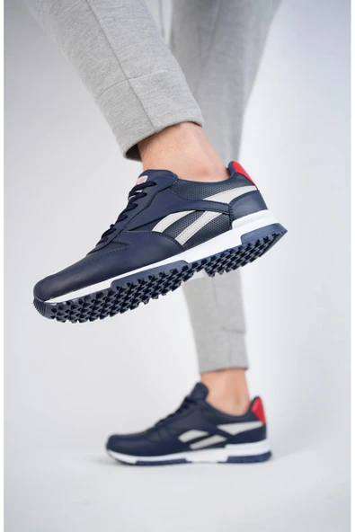 Muggo  BLAKE Unisex Ortopedik Günlük Garantili Yürüyüş Koşu Sneaker Spor Ayakkabı  LACİVERT 39 - 4