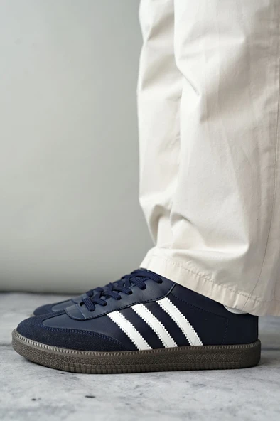 Muggo JABBAR Unisex Ortopedik Günlük Garantili Bağcıklı Yürüyüş Koşu Sneaker Spor Ayakkabı  LACİVERT 37