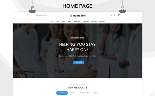 Mediparts - The Medical Store Responsive WooCommerce Teması - 2