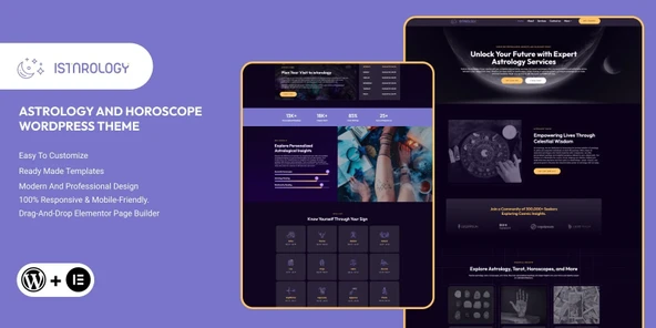 Istarology - Elegant for Astrology, Horoscopes & Spiritual Guidance WordPress Teması - 1