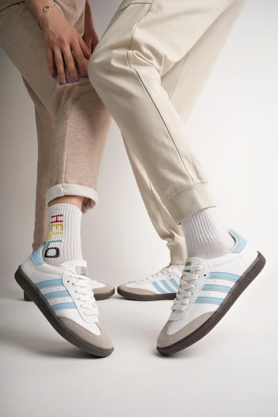 Muggo JABBAR Unisex Ortopedik Günlük Garantili Bağcıklı Yürüyüş Koşu Sneaker Spor Ayakkabı  MAVİ 43 - 8