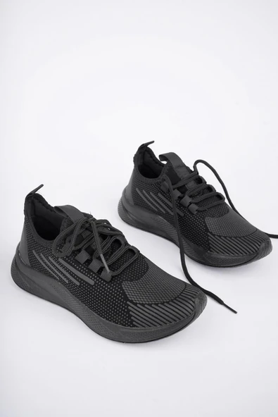 Muggo SCARPA Unisex Ortopedik Günlük Garantili Yürüyüş Koşu Sneaker Spor Ayakkabı   SİYAH 44 - 4