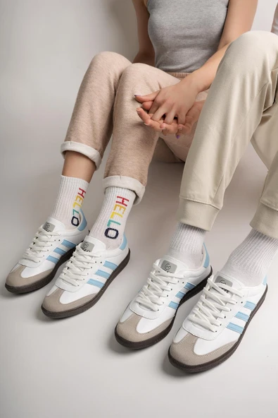Muggo JABBAR Unisex Ortopedik Günlük Garantili Bağcıklı Yürüyüş Koşu Sneaker Spor Ayakkabı  MAVİ 43 - 2