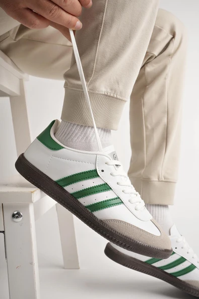 Muggo JABBAR Unisex Ortopedik Günlük Garantili Bağcıklı Yürüyüş Koşu Sneaker Spor Ayakkabı  YEŞİL 36 - 6
