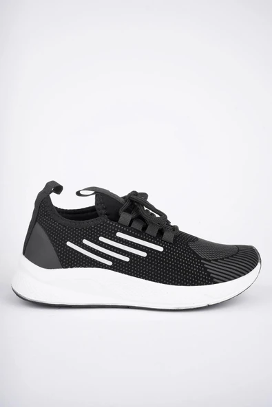 Muggo SCARPA Unisex Ortopedik Günlük Garantili Yürüyüş Koşu Sneaker Spor Ayakkabı   SİYAH- BEYAZ 43